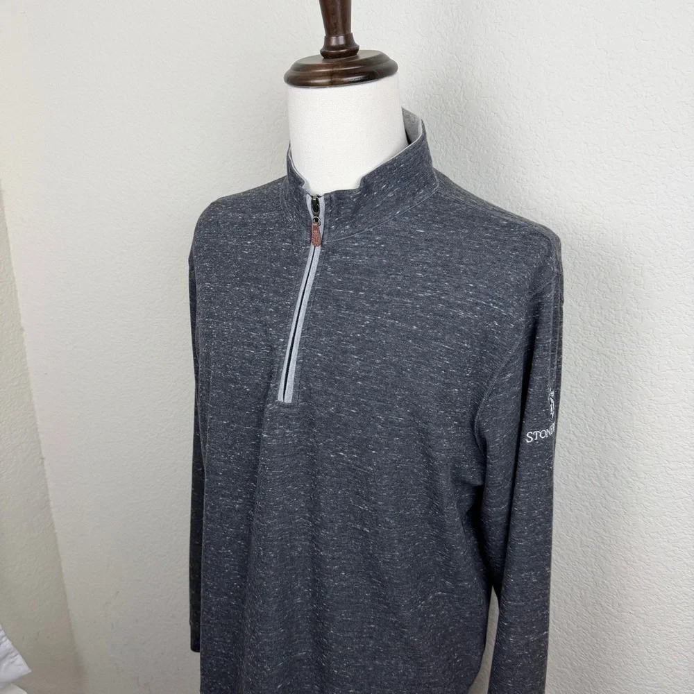 Johnnie-O Sully 1/4 Zip Pull Over  | Men’s Large | Pewter